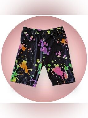 SHEIN Paint Splat Shorts Girls 8